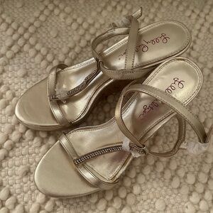 Lilly Pulitzer Gold Strappy Sandals